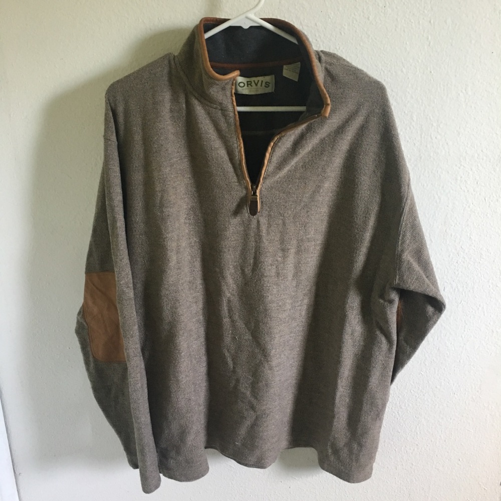 Men's ORVIS Cardigan Sweater w/ Arm Patch